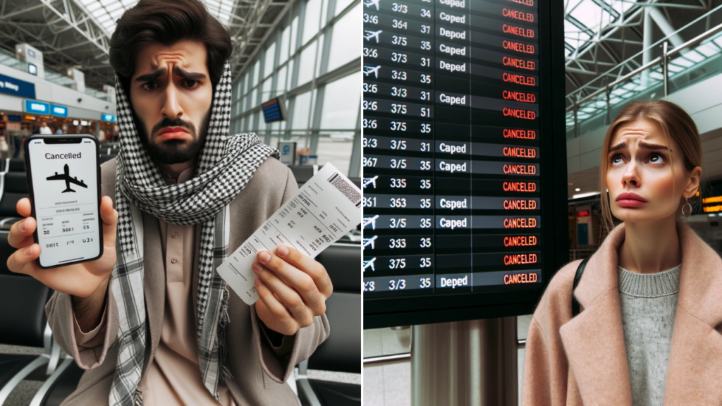 vuelo de ida cancelado