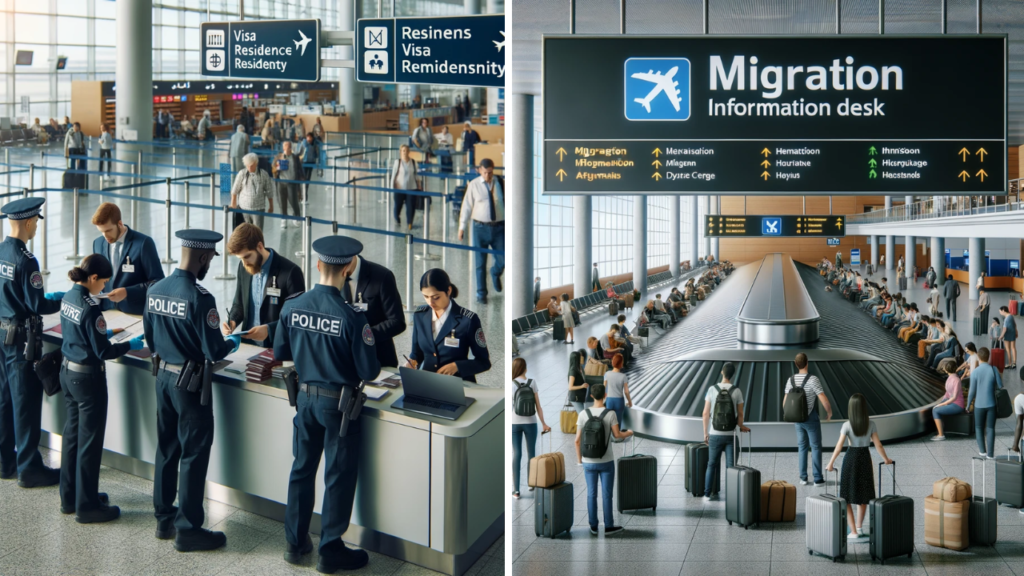 que es migración en un aeropuerto